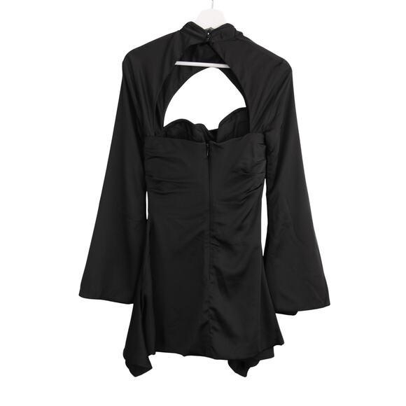 *SOLD* House of CB Toira Satin Corset Mini Dress Black Medium - Picture 5 of 6